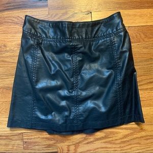 Vegan leather miniskirt